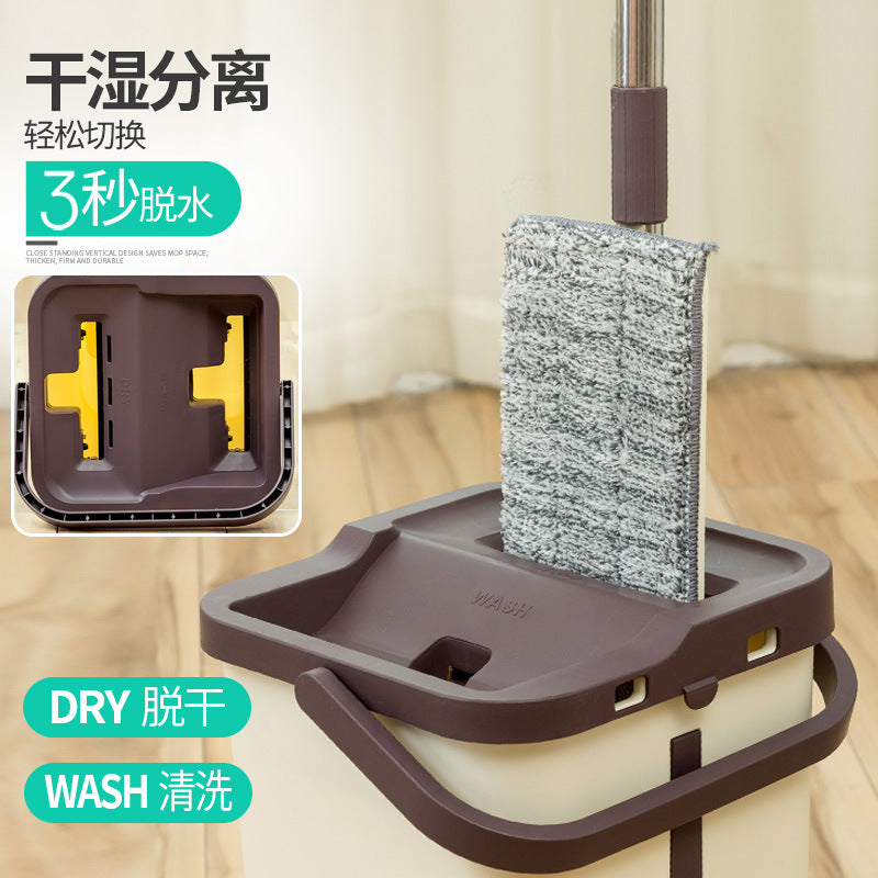 Hand-free mop bucket rotating mop double drive household stainless steel hand pressure mop mop mop bucket mopping bucket