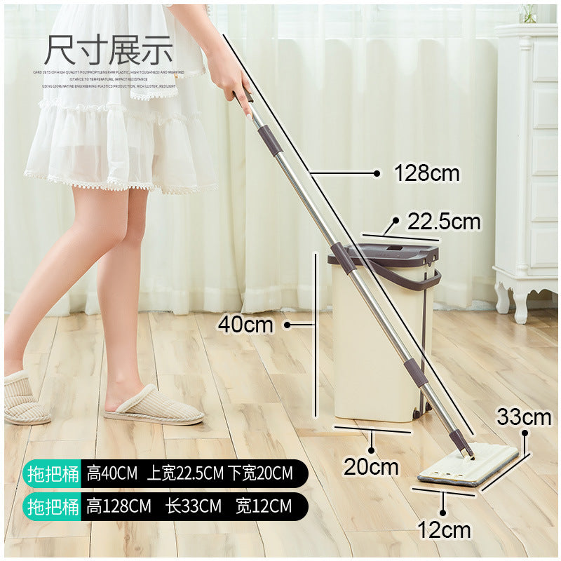 Hand-free mop bucket rotating mop double drive household stainless steel hand pressure mop mop mop bucket mopping bucket