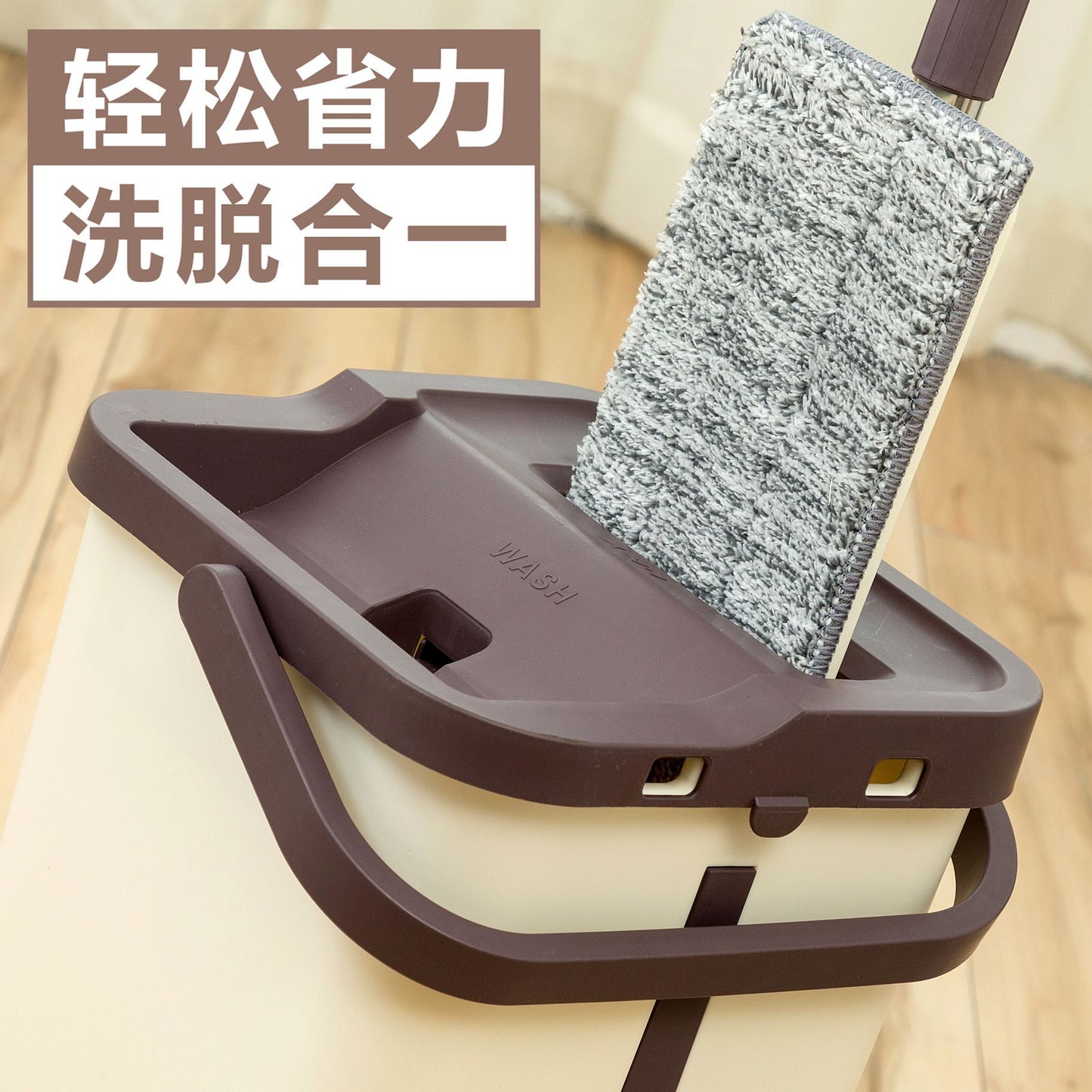 Hand-free mop bucket rotating mop double drive household stainless steel hand pressure mop mop mop bucket mopping bucket