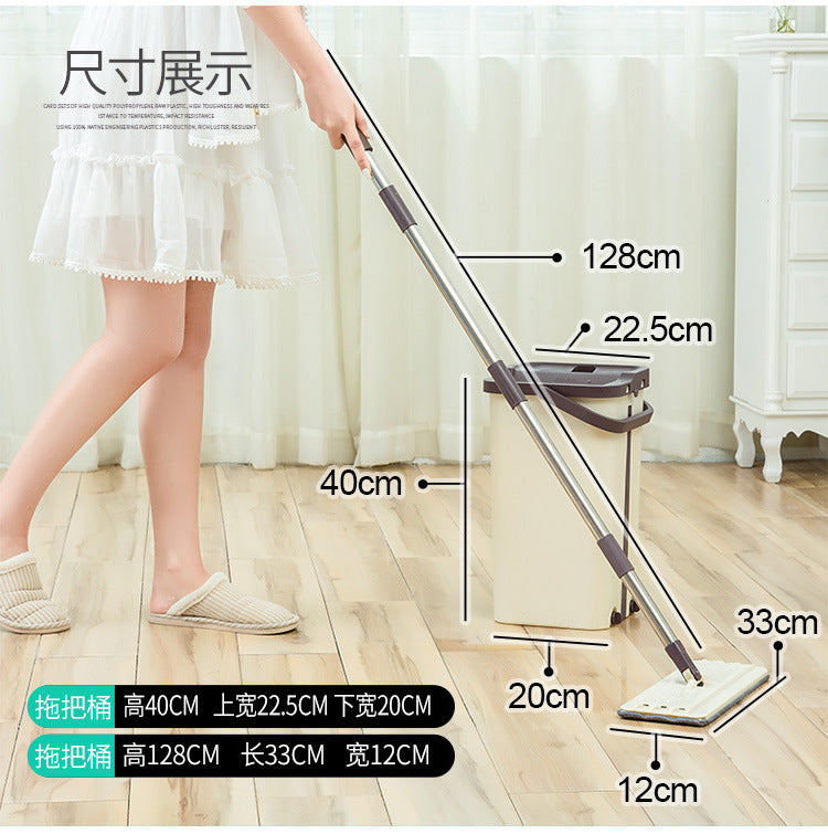 Hand-free mop bucket rotating mop double drive household stainless steel hand pressure mop mop mop bucket mopping bucket