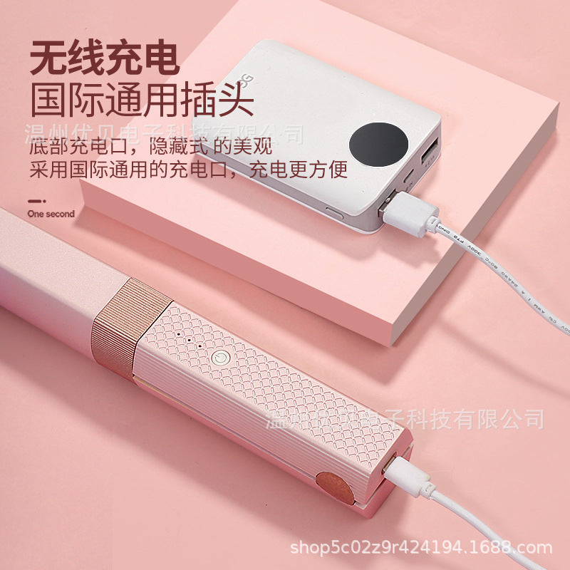 Mini USB wireless splint curling and straightening dual-use straight splint portable hair straightener bangs curler dormitory students