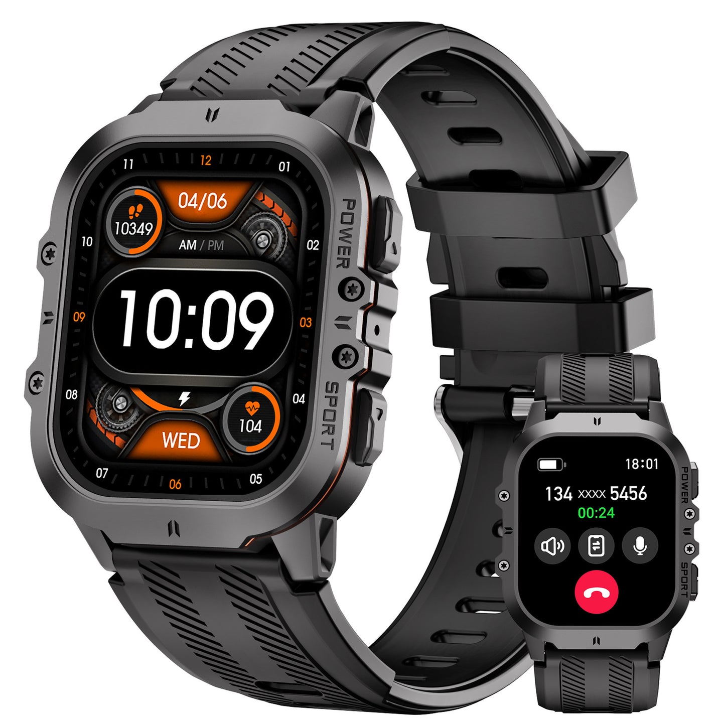 New C26 Smart Watch Amoled Screen Bluetooth Calling Three-Proof Outdoor Waterproof Heart Rate Blood Oxygen Monitoring Sports