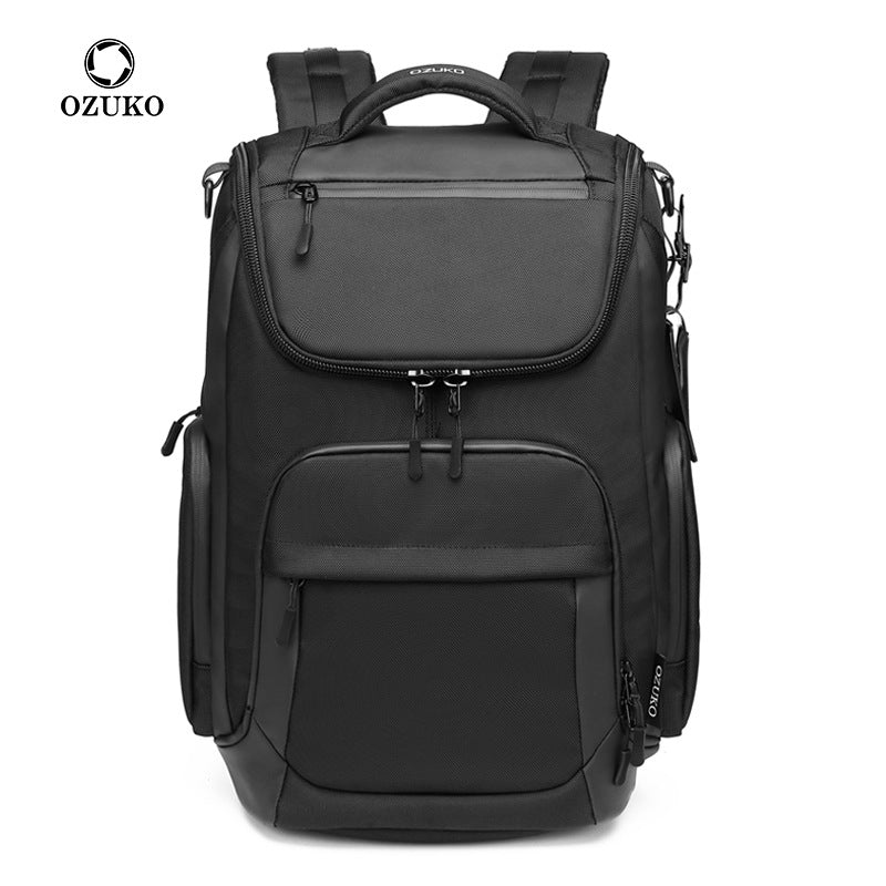 ozuko new men's backpack business casual 15.6-inch computer bag travel sports backpack men's trend