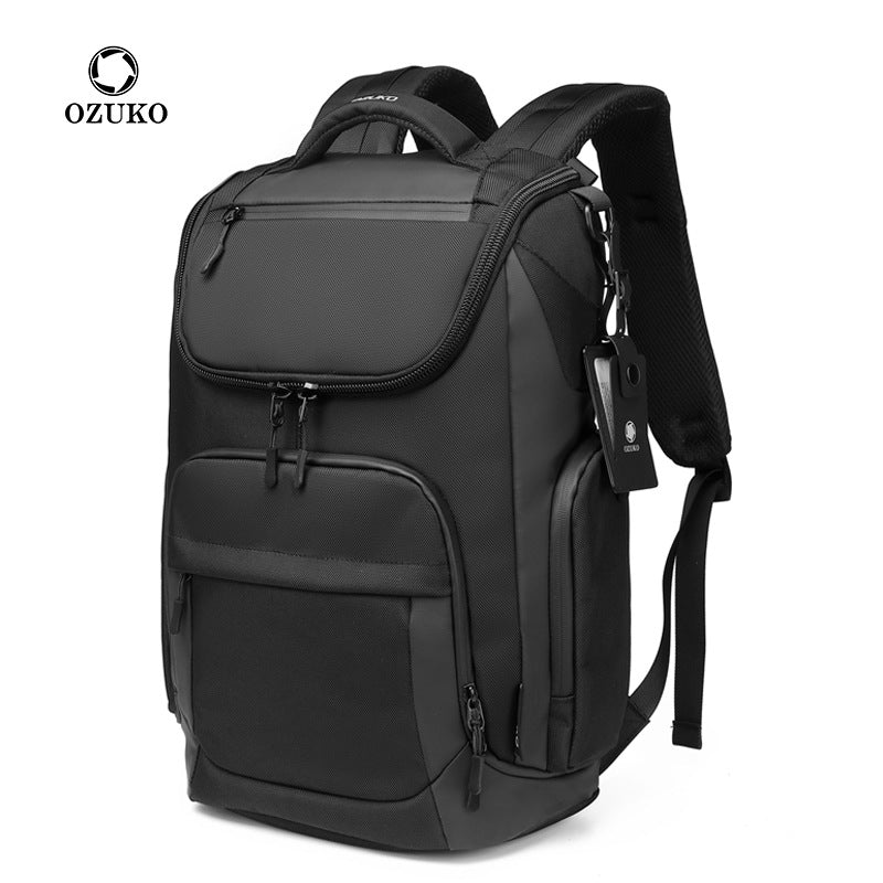 ozuko new men's backpack business casual 15.6-inch computer bag travel sports backpack men's trend