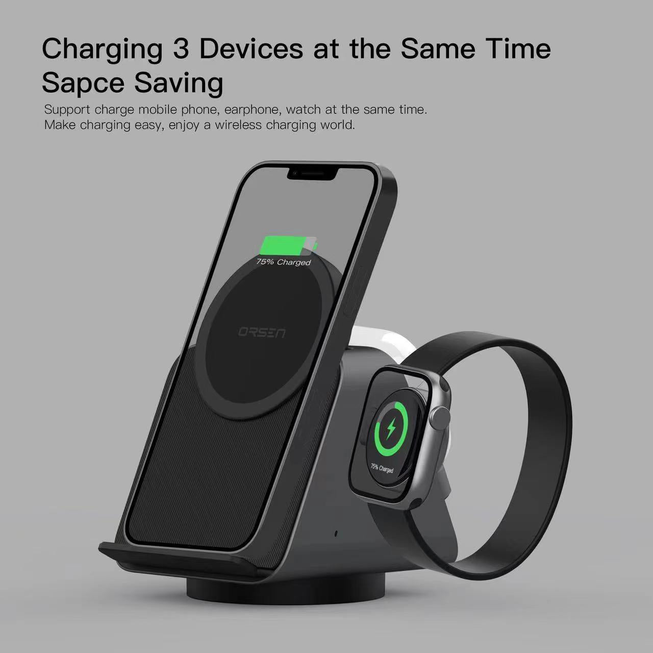 ORSEN: W8 Wireless 3in1 Charging wireless charging