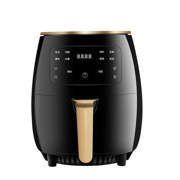 Air fryer 6L household black electric air touch large capacity automatic power off oil-free air fryer