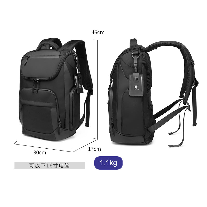 ozuko new men's backpack business casual 15.6-inch computer bag travel sports backpack men's trend