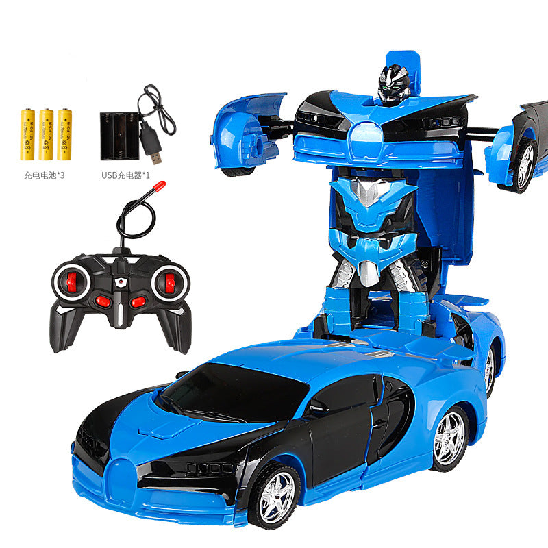 Charging deformation toy remote control car children's toy racing boy remote control deformation robot simulation model sports car