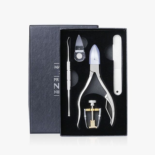 Nail groove pliers stainless steel nail clipper set gray thick curled nail ingrown toenail eagle beak pliers toe trimming dead skin pliers nail picker