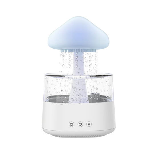 Mushroom Cloud Humidifier Household Heavy Fog Volume Capacity Household Bedroom Lamp Rain Drops Cross-Border Wood Grain Essential Oil Aromatherapy Machine