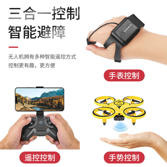 ufo smart gesture sensor drone flying saucer watch quadcopter anti-fall suspension remote control small aircraft to play