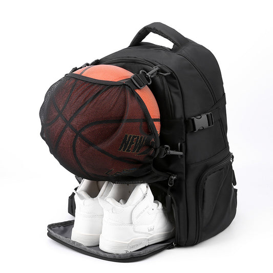 Basketball bag, sports backpack for men, waterproof outdoor football bag for women, large capacity student backpack with independent shoe compartment